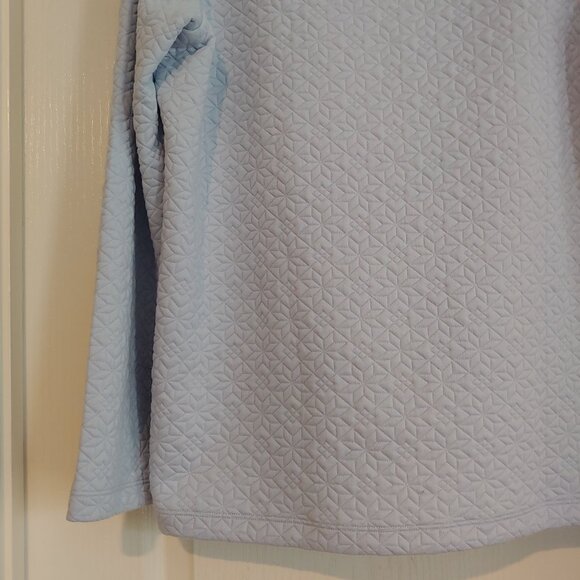 J. Crew Quilted Snowflake Pullover Tunic Cowl Neck Gentle Sea Holiday Soft L - Picture 12 of 15